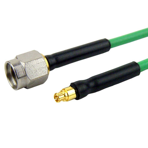 Mini SMP Female to 2.92mm Male Cable HF086 Coax in 12 Inch