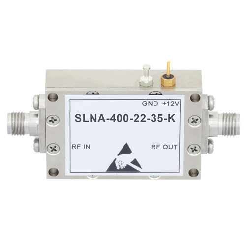 3.5 dB NF, 26.5 GHz to 40 GHz, Low Noise Broadband Amplifier with 13.5