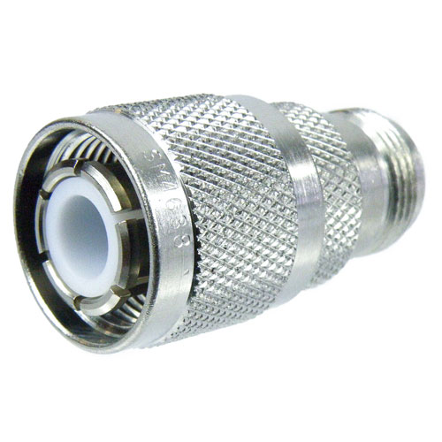 HN Male (plug) to N Female (Jack) Adapter, Nickel Plated Brass Body