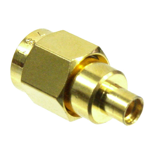 MMCX Jack to SMA Male (Plug) Adapter, High Temp, 1.25 VSWR