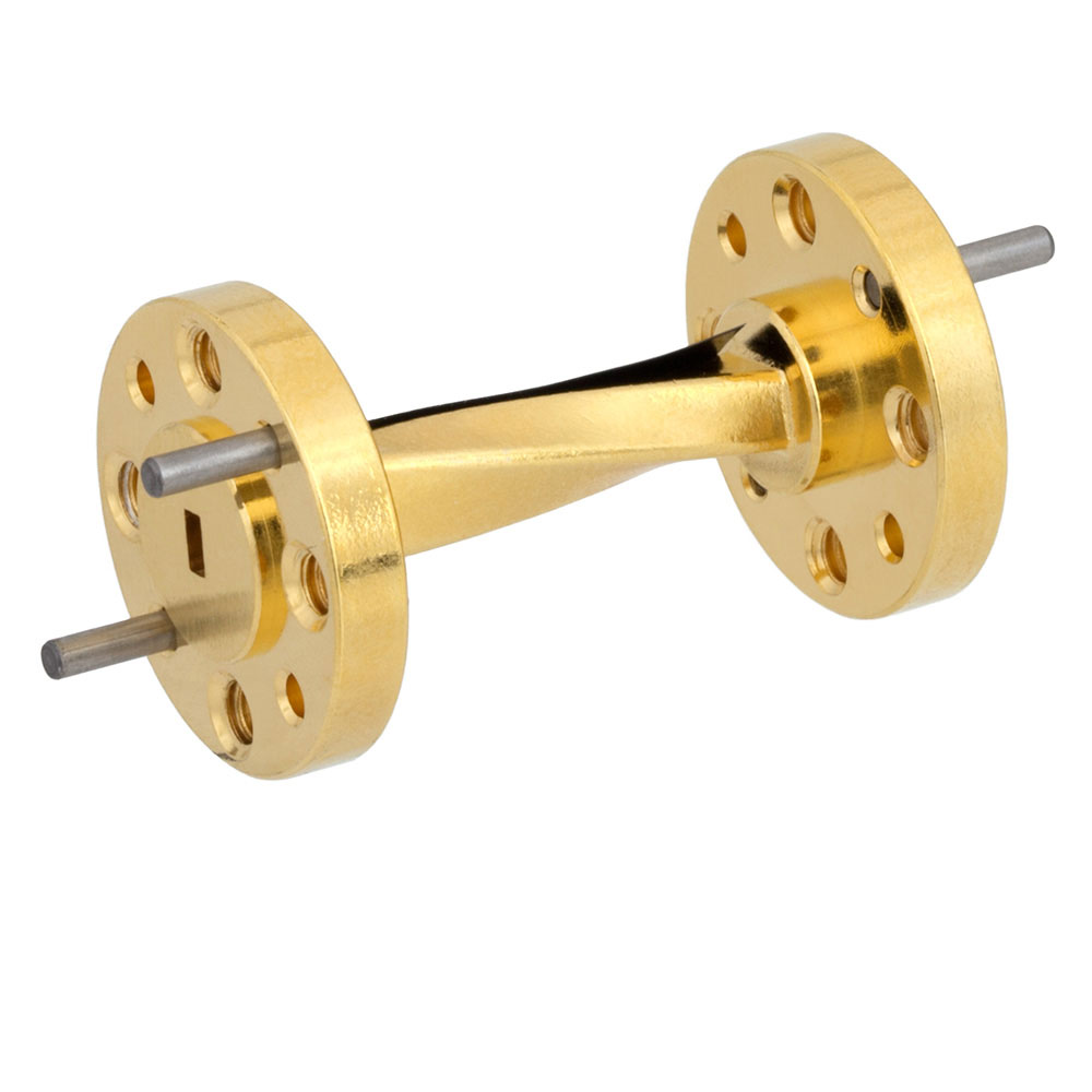 WR-10 90 Degree Waveguide Twist Using a UG-387/U-Mod Flange And a 75 GHz to 110 GHz Frequency Range