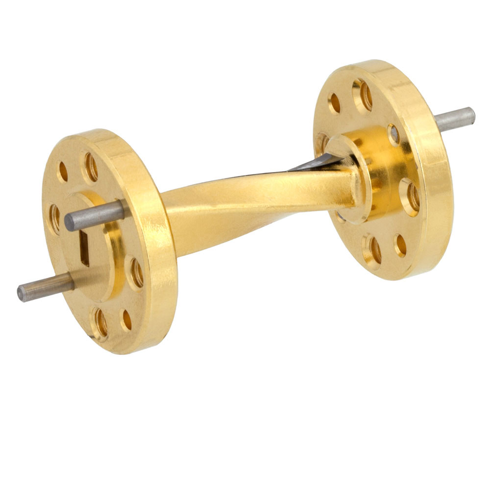 WR-12 90 Degree Waveguide Twist Using a UG-387/U Flange And a 60 GHz to 90 GHz Frequency Range