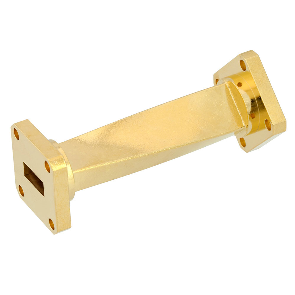 WR-42 45 Degree Waveguide Right-hand Twist Using a UG-595/U Flange And a 18 GHz to 26.5 GHz Frequency Range