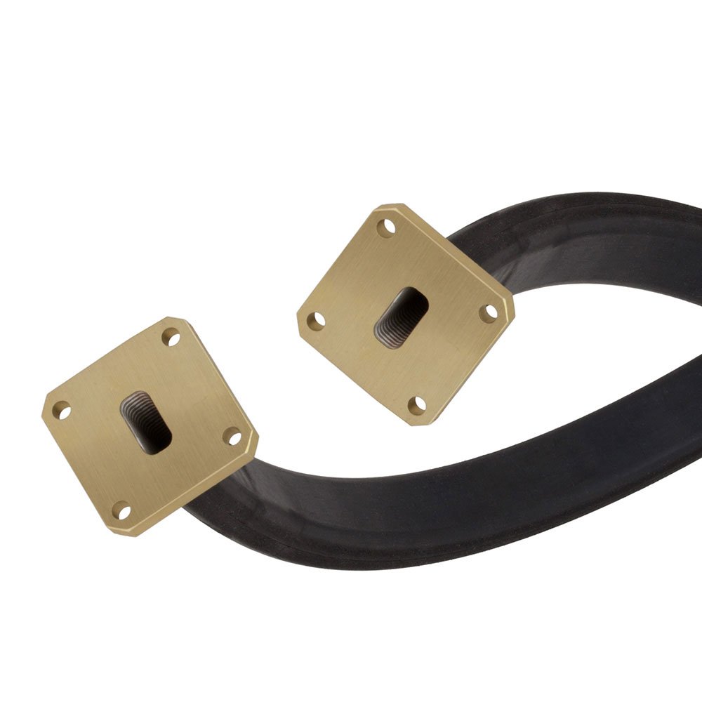 WR-51 Twistable Flexible Waveguide in 12 Inch Using Square Cover Flange  With a 15 GHz