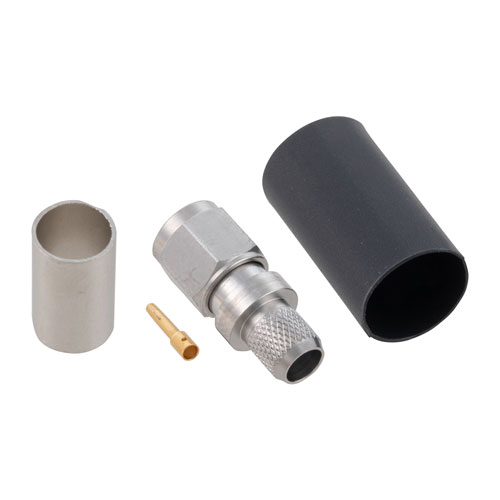 RP SMA Male Connector Crimp/Solder Attachment for LMR240, LMR240DB