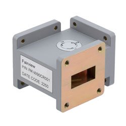 WR-90 Waveguide Circulator with 18 dB min Isolation from 8.2 GHz to 12.4 GHz using Cover Flange in Aluminum