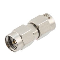 High Temperature Adapter 2.4mm Male to 2.4mm Male, 50GHz VSWR1.2, MIL-STD 348B with Stainless Steel Body