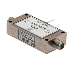 35 dB min Gain, Temperature Compensated Low Noise Amplifier, 22 dBm P1dB Operating from 4 GHz to 12 GHz with SMA
