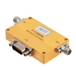 1 GHz to 20 GHz Digital Control Attenuator, 63.5 dB, 7 Bits, 0.5 dB Step Size, Field Replaceable SMA