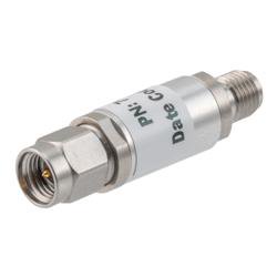 3 dB Fixed Attenuator 3.5mm Male (Plug) to 3.5mm Female (Jack) up to 26.5 GHz Rated to 2 Watts, Aluminum Body, 1.45:1 VSWR