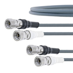 Skew Matched Pair 2.92mm Male to 2.92mm Male Cable FM-125LLS Coax in 12 Inch and RoHS