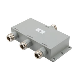 3 Way Power Divider N Connectors From 0.7 GHz to 2.7 GHz Rated at 30 Watts