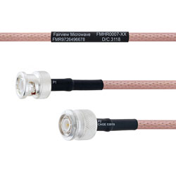 BNC Male to TNC Male MIL-DTL-17 Cable M17/60-RG142 Coax