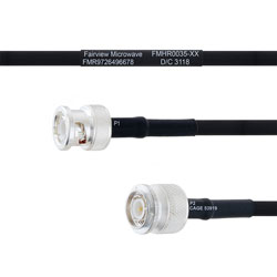 BNC Male to TNC Male MIL-DTL-17 Cable M17/84-RG223 Coax