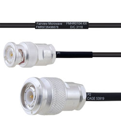 BNC Male to TNC Male MIL-DTL-17 Cable M17/119-RG174 Coax