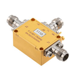 Reflective SPDT Ultra-Wideband PIN Diode Switch Operating from 1 MHz to 75 GHz Up to 15 dBm, 400 nsec and 1.85mm