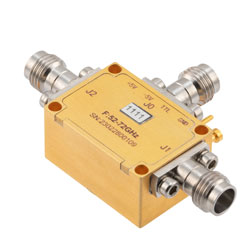 Reflective SPDT Wideband PIN Diode Switch Operating from 52 GHz to 72 GHz Up to 20 dBm, 100 nsec max and 1.85mm