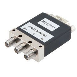 SPDT, IP64 Rated Electromechanical Relay Failsafe Switch, DC to 18 GHz, 90W, 12VDC, SMA