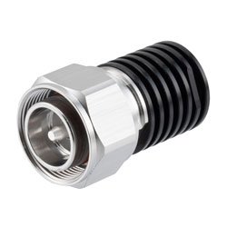 4.3-10 Male (Plug) Termination (Load) 5 Watts, DC to 6 GHz, Black Anodized Aluminum