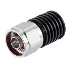 N-Type Male (Plug) Termination (Load) 5 Watts, DC to 6 GHz, Black Anodized Aluminum