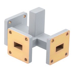 WR-51 2 Way Waveguide Power Divider From 17.7 GHz to 21.2 GHz UG Square Cover Flange, Aluminum