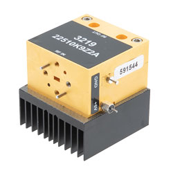 WR-15 Waveguide Power Amplifier, V Band, 50 GHz to 75 GHz, 34 dB Gain, 24 dBm Psat, UG-385/U Flange