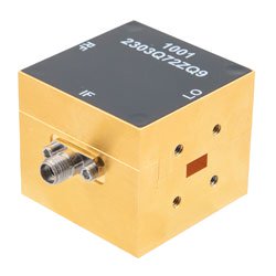 Waveguide Converter Mixer WR-28 from 26.5 GHz to 40 GHz, IF from DC to 13.5 GHz and LO Power of +13 dBm, UG-599/U Flange, Ka Band