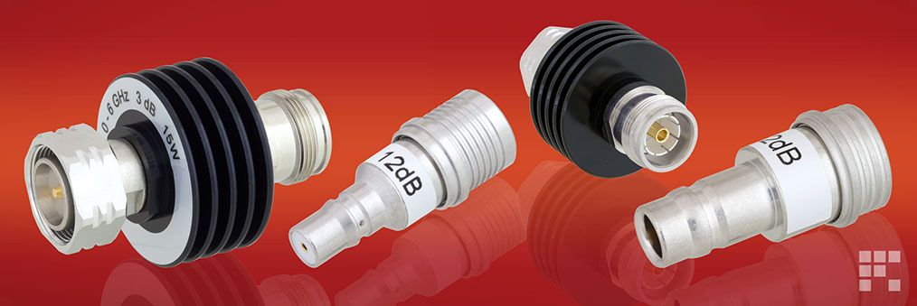 Quick Connect Fixed Attenuators Available With QMA, QN or 4.3-10 Connectors